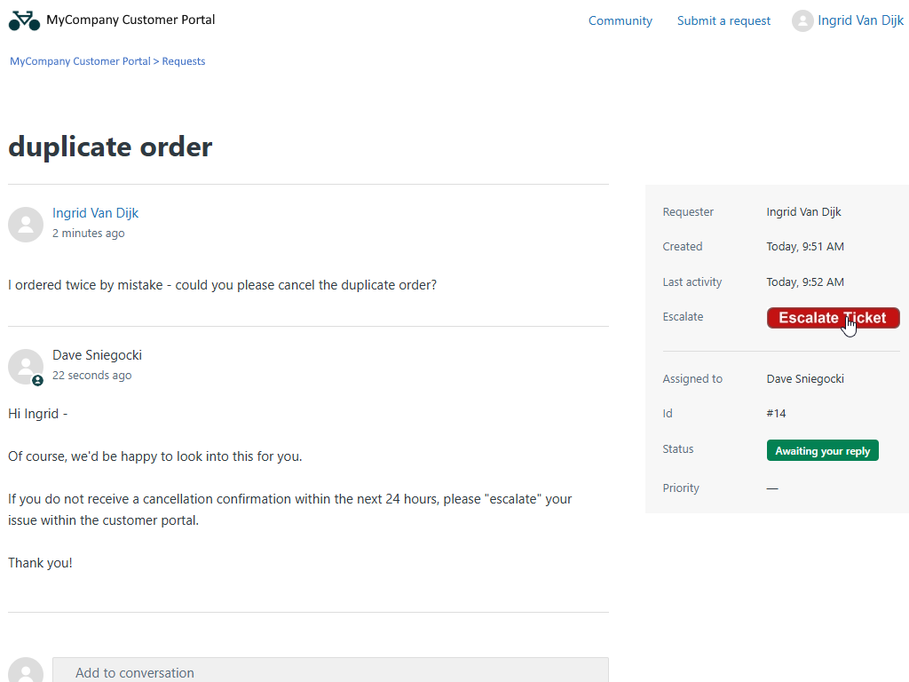 Klick-Zen Action Buttons feature detail — Surveys and Reviews app on the Zendesk Marketplace
